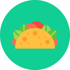 Taco icon single vector illustration
