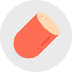 Sausage icon single vector illustration