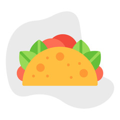 Taco icon single vector illustration