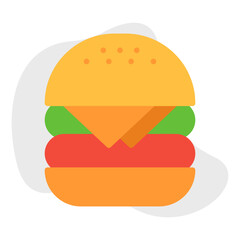 Burger icon single vector illustration