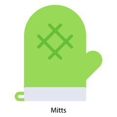 Obraz premium Mitts icon single vector illustration
