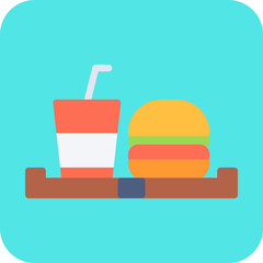 Food Tray icon single vector illustration
