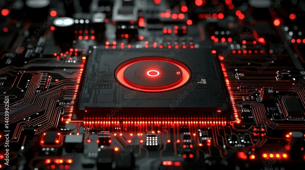 Poster cutting-edge cpu technology: a close-up of a high-performance processor