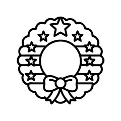 Download patriotic wreath svg for memorial day independence day celebration decoration element