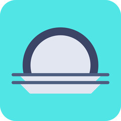 Plate icon single vector illustration