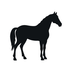 Elegant Black Horse Silhouette Design Isolated On White Background Animal Vector Illustration For Design And Creative Projects