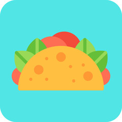 Taco icon single vector illustration