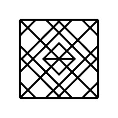 Geometric pattern design black and white square diamond shapes abstract art illustration line work simple drawing