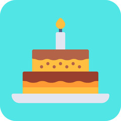 Cake icon single vector illustration