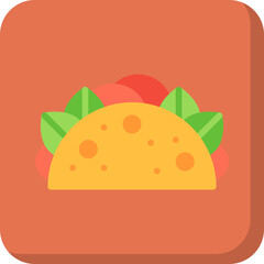 Taco icon single vector illustration