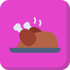Chicken icon single vector illustration