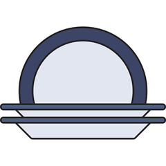 Plate icon single vector illustration