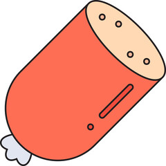 Sausage icon single vector illustration