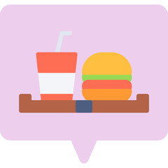 Food Tray icon single vector illustration