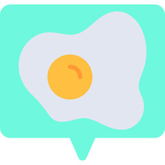 Fried Egg icon single vector illustration