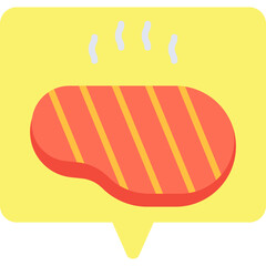 Steak icon single vector illustration