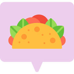 Taco icon single vector illustration