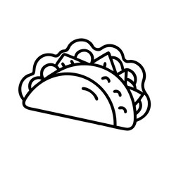 Delicious mexican taco vector illustration for fast food restaurant menu and recipe design ideas