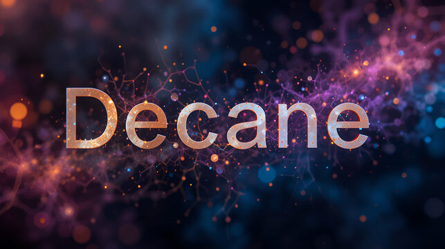 Molecular formula of decane. Decane is an alkane hydrocarbon.