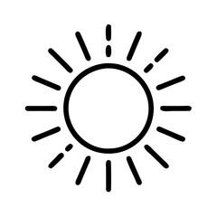 Sun vector icon sunshine illustration summer sunlight bright sunbeam heat light solar energy graphic design