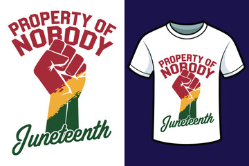 Vector t-shirt design, A powerful and vibrant illustration celebrating Juneteenth