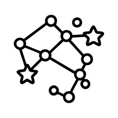 Discover the beauty of the cosmos with this constellation star map astrology vector graphic design