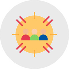 Target Audience icon single vector illustration