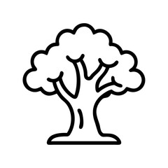 Vector tree illustration drawing nature plant forest outline design graphic element clipart icon 90