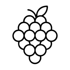 Grape vector icon illustration, healthy fruit, fresh grapes, wine ingredient, food symbol design