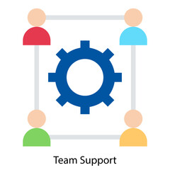 Team Support icon single vector illustration