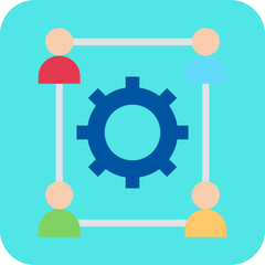 Team Support icon single vector illustration