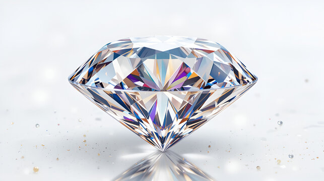 Beautiful diamond on isolated transparent background