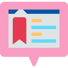 Bookmark Service icon single vector illustration