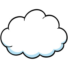 cloud icon on blue