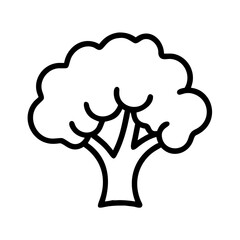 Broccoli vector illustration outline icon drawing healthy food vegetable nutrition diet design element, art