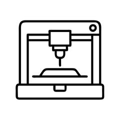 Explore innovative manufacturing with this 3d printer icon design for rapid prototyping needs today