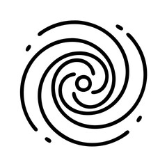 Black hole galaxy vector illustration, space cosmic swirl astronomy science graphic design element