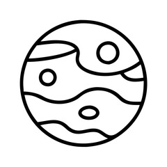 Planet illustration vector graphic of a celestial body for astronomy and space exploration design needs