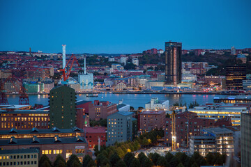 Gothenburg at Dusk  Footage of Urban Architecture and Landscape