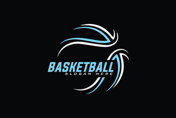 Basketball badge logo vector - Basketball logo