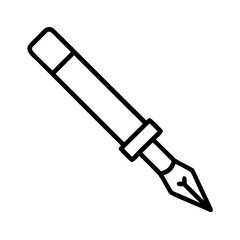 Vector graphic of a fountain pen for writing calligraphy and drawing illustration with ink tool