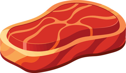 Vector illustration delicious raw steak meat design