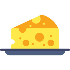Cheese icon single vector illustration