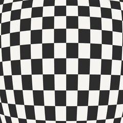 Wavy groovy distorted checkered background set