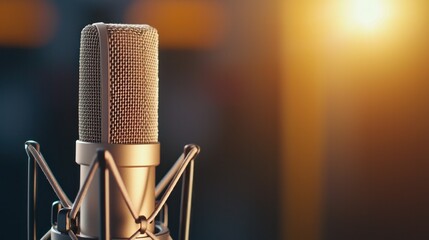 Dynamic podcast recording in audition studio urban setting high-quality microphone creative environment