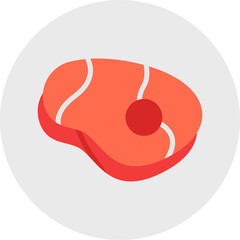 Raw Meat icon single vector illustration