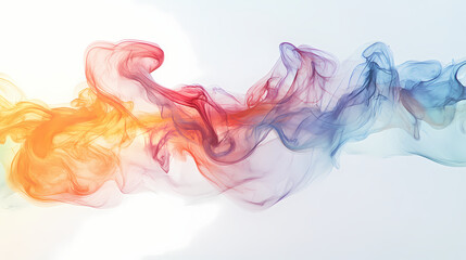 Fototapeta premium Delicate wisps of colored gas drifting lazily in the air , lacy tendrils, gossamer threads , soft ethereality. Drifting Threads. Illustration