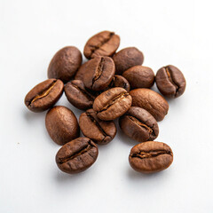 Naklejka premium coffee beans isolated on white background