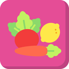 Vegetables single vector illustration icon