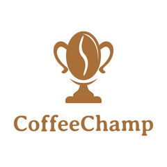 coffee barista tournament flat minimalist logo design